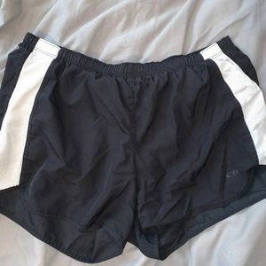 black athletic shorts